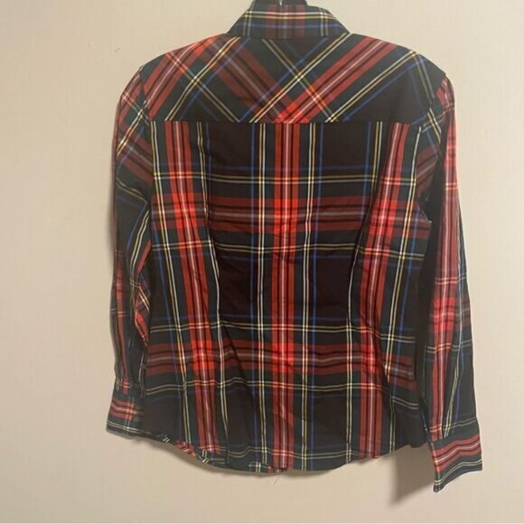 NWT J. Crew Slim Stretch Perfect Shirt Stewart Tartan- Size 4P - Picture 4 of 6